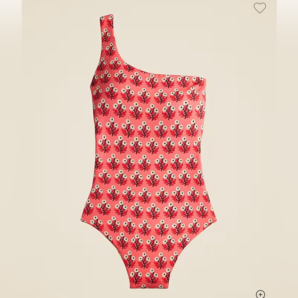 J. Crew Floral One Shoulder Swimsuit